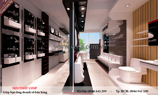 Thiết kế nội thất showroom thiết bị vệ sinh - Anh Long - Giải Phóng4